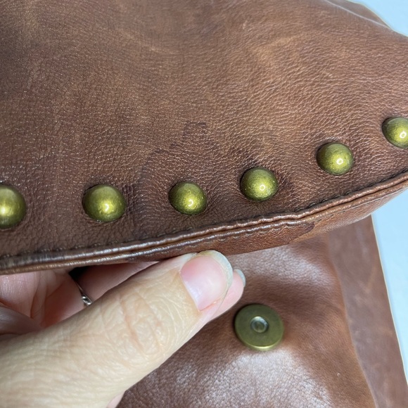 Ellington Brown Leather Studded Purse Bag - Picture 4 of 10
